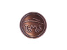 Sticker Tomos logo round 50mm RealMetal® bronze 